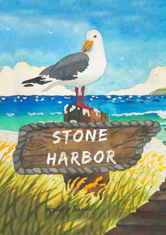 Beach Bird-Stone Harbor House Flag Image