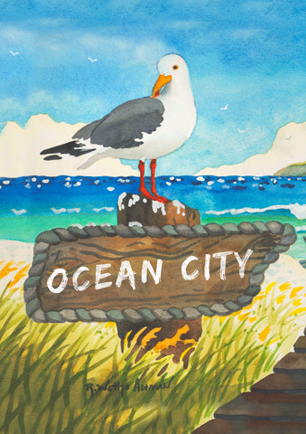 Beach Bird-Ocean City House Flag Image