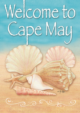 Welcome Shells-Cape May Garden Flag Image