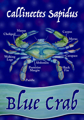 Chesapeake Blue Crab Garden Flag Image