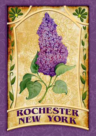 Rochester Lilacs House Flag Image