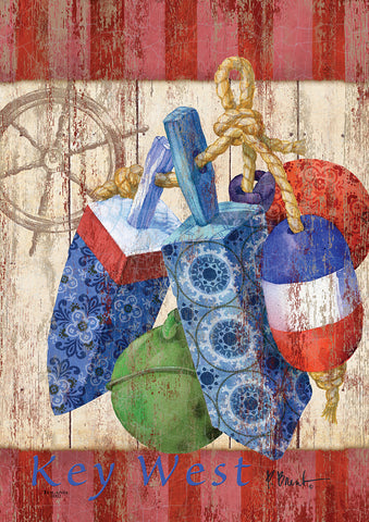 Rustic Floats And Wheel-Key West House Flag Image