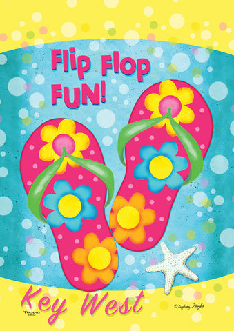 Flip Flop Fun-Key West Garden Flag Image