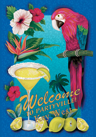 Partyville-Key West Garden Flag Image