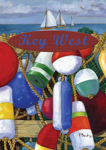 Floats And Boats-Key West House Flag Image