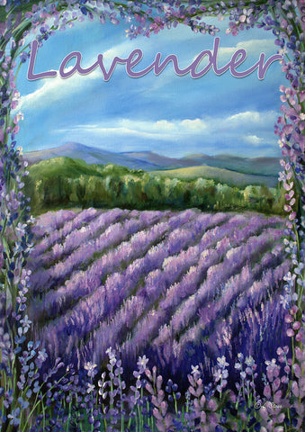 Lavender Fields House Flag Image