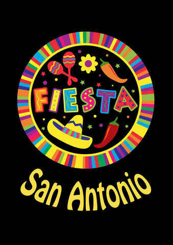 Fiesta Pin - San Antonio House Flag Image