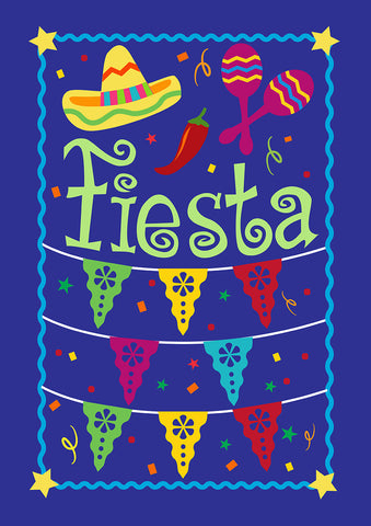 Fiesta Confetti House Flag Image