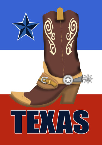 Texas Cowboy Boot Garden Flag Image