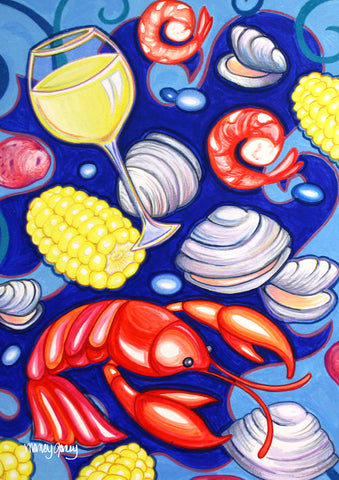 Lobster Buffet House Flag Image