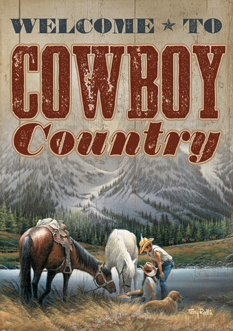 Cowboy Country Garden Flag Image
