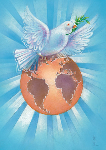 Earth Dove Garden Flag Image