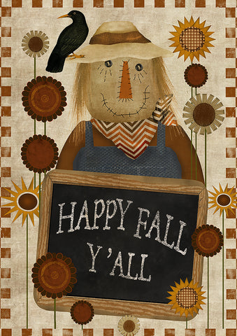 Happy Fall Y'all Garden Flag Image