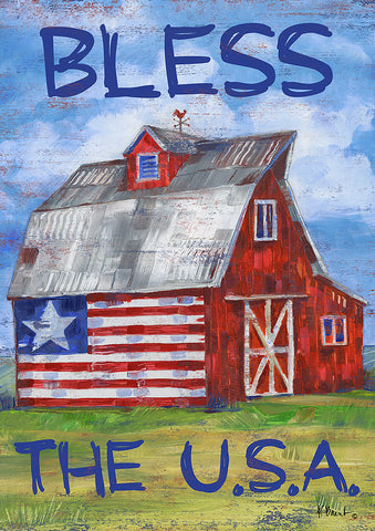 Americana Barn House Flag Image