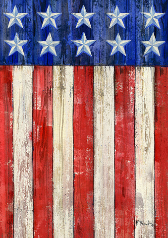 Rustic Stars and Stripes House Flag Image