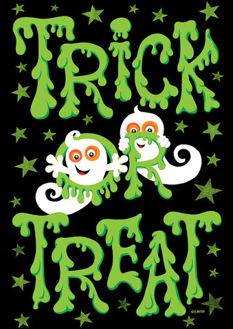 Slimy Trick or Treat House Flag Image