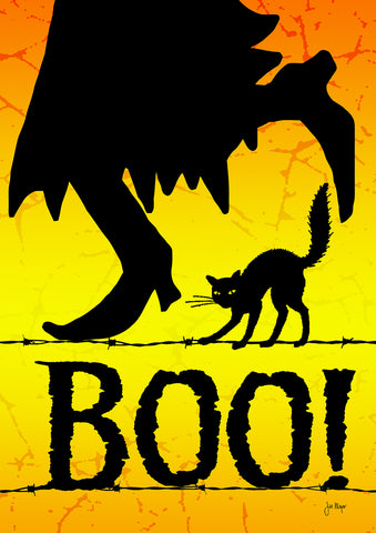 Boo Witch Garden Flag Image