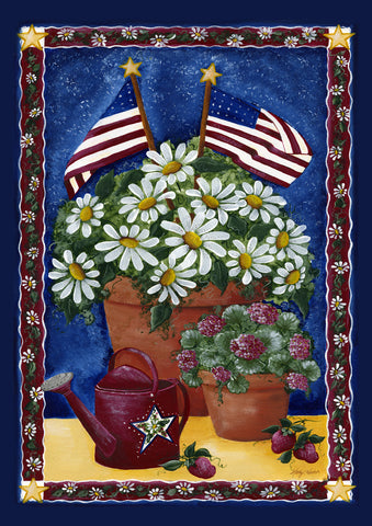 American Daisies Garden Flag Image