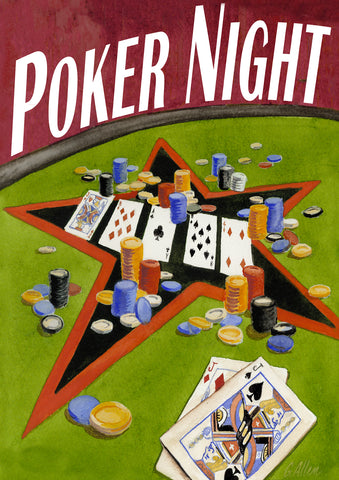 Poker Night House Flag Image