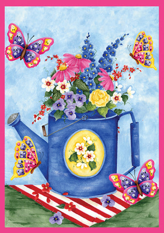Butterfly Bouquet House Flag Image