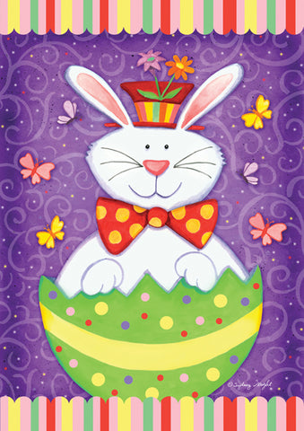 Bunny Surprise Garden Flag Image