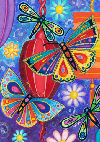 Bright Wings Garden Flag Image