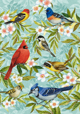 Bird Collage Garden Flag Image