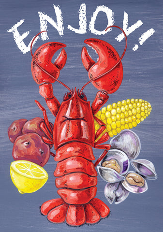 Lobster Clam Bake Garden Flag Image