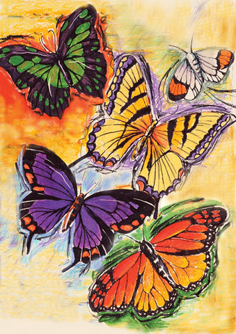 Flight Of The Butterflies House Flag Image