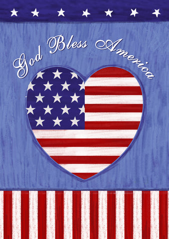 God Bless The U.S. House Flag Image