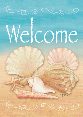 Welcome Shells Double Sided House Flag Image