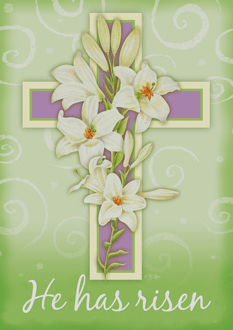 Easter Cross Double Sided House Flag Image