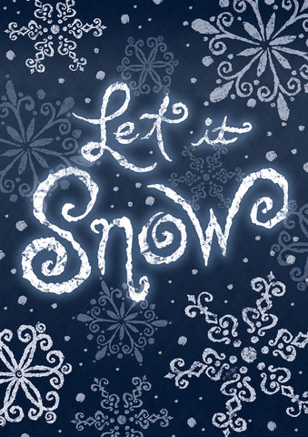 Let It Snow Double Sided House Flag Image