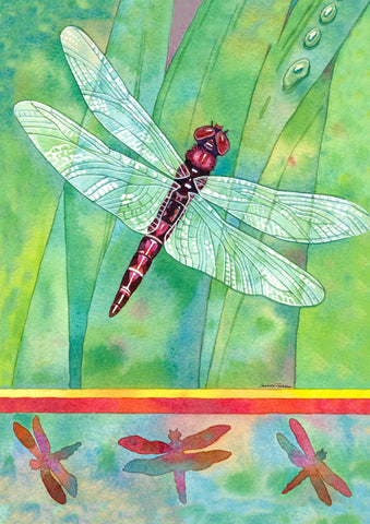 Dragonfly Garden Flag Image