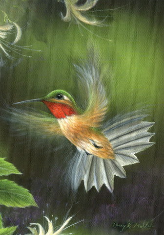 Rufous Hummingbird Garden Flag Image