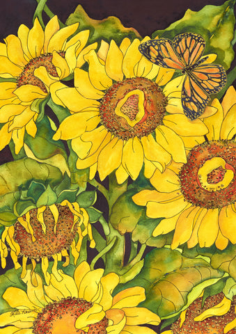 Sunflower Delight Garden Flag Image
