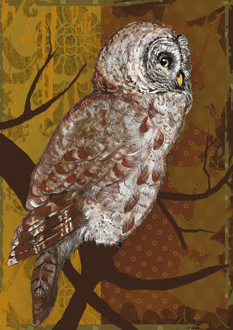 Night Owl Garden Flag Image