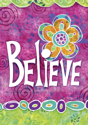Believe Forever Double Sided House Flag Image