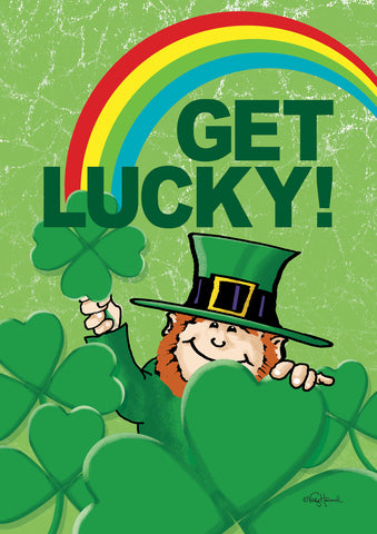 Get Lucky! Double Sided House Flag Image