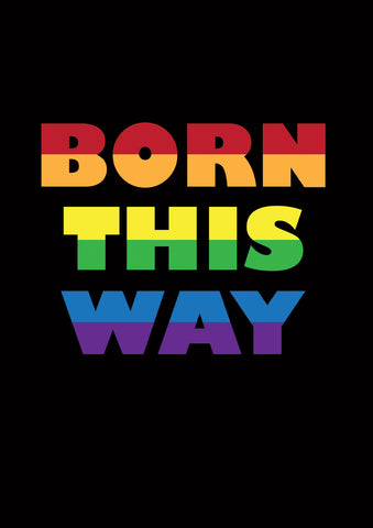 Born This Way Double Sided House Flag Image