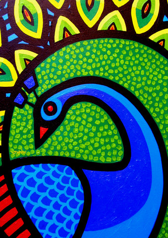 Regal Peacock Garden Flag Image