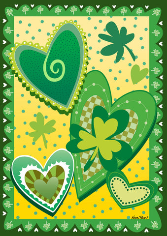Heart O' The Irish Garden Flag Image