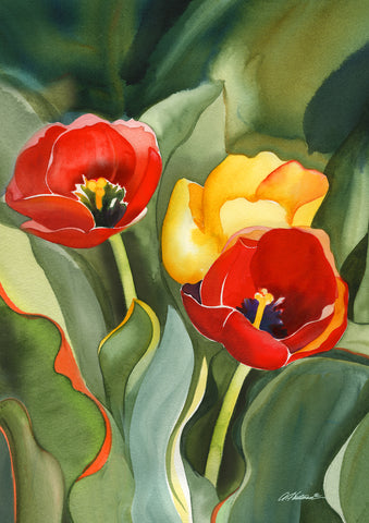 Tulip Delight Garden Flag Image