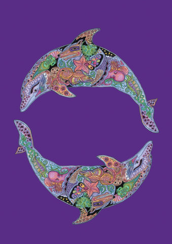 Animal Spirits- Dolphin Garden Flag Image