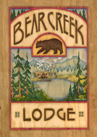 Bear Creek Lodge House Flag Image