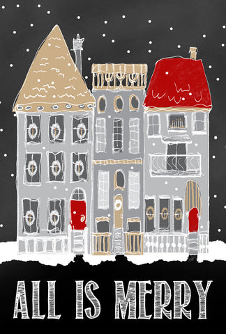 All Is Merry House Flag Image