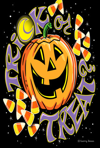 Trick Or Treat Double Sided House Flag Image