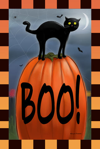 Boo Cat Double Sided House Flag Image