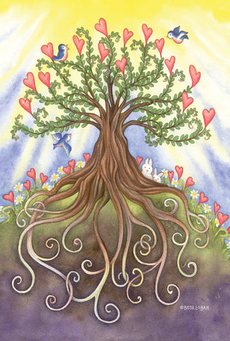 Roots Of Love Garden Flag Image