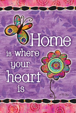 Home Is Where Your Heart Is Double Sided House Flag Image